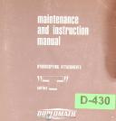 Duplomatic-Duplomatic Type T, Hydrocopying Attachments, Instructions Manual-T-04